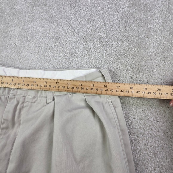 Vtg Polo by Ralph Lauren Andrew Pants Men's 34x20 Y2K Baggy Pleated Beige - Picture 7 of 9